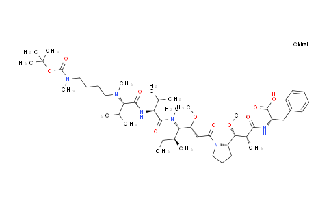 2375388-36-4 | ((2R,3R)-3-((S)-1-((3R,4S,5S)-4-((S)-2-((S)-2-((4-((tert-Butoxycarbonyl)(methyl)amino)butyl)(methyl)amino)-3-methylbutanamido)-N,3-dimethylbutanamido)-3-methoxy-5-methylheptanoyl)pyrrolidin-2-yl)-3-methoxy-2-methylpropanoyl)-L-phenylalanine