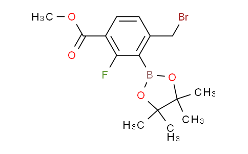1628151-44-9 | Benzoic acid, 4-(bromomethyl)-2-fluoro-3-(4,4,5,5-tetramethyl-1,3,2-dioxaborolan-2-yl)-, methyl ester