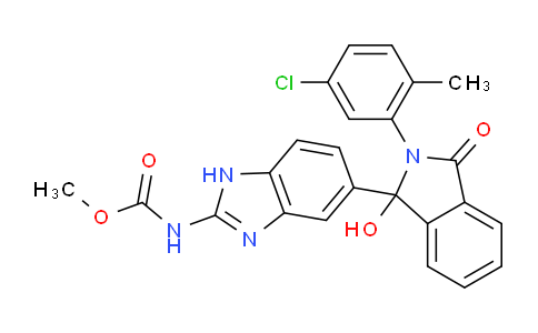 MC167E89 | 870603-16-0 | Methyl (5-(2-(5-chloro-2-methylphenyl)-1-hydroxy-3-oxo-2,3-dihydro-1H-isoindol-1-yl)-1H-benzimidazol-2-yl)carbamate