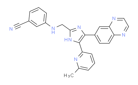 MC168N74 | 945244-71-3 | Benzonitrile, 3-(((5-(6-methyl-2-pyridinyl)-4-(6-quinoxalinyl)-1H-imidazol-2-yl)methyl)amino)-