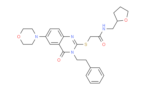 896683-84-4 | 2-{6-(morpholin-4-yl)-4-oxo-3-(2-phenylethyl)-3,4-dihydroquinazolin-2-ylsulfanyl}-N-(oxolan-2-yl)methylacetamide