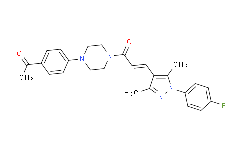 956949-45-4 | 2-丙烯-1-酮，1-[4-(4-乙酰苯基)-1-哌嗪基]-3-[1-(4-氟苯基)-3,5-二甲基-1H-吡唑-4-基]-，(2E)-