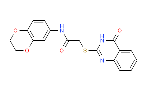 MC16Y278 | 675197-89-4 | N-(2,3-Dihydrobenzo[b][1,4]dioxin-6-yl)-2-((4-oxo-3,4-dihydroquinazolin-2-yl)thio)acetamide