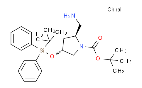 MC170B25 | 1432589-58-6 | (2S,4R)-tert-butyl 2-(aminomethyl)-4-((tert-butyldiphenylsilyl)oxy)pyrrolidine-1-carboxylate