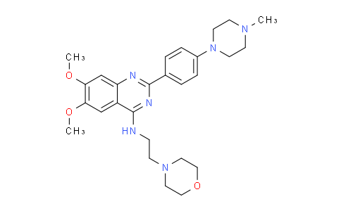 MC171Y13 | 1093135-60-4 | 6,7-Dimethoxy-2-(4-(4-Methylpiperazin-1-yl)phenyl)-N-(2-Morpholinoethyl)quinazolin-4-aMine