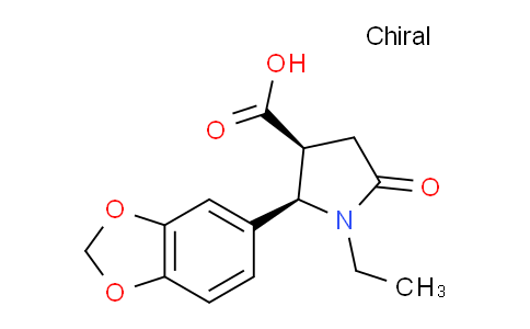 1071536-07-6 | (2R,3S)-2-(1,3-Benzodioxol-5-yl)-1-ethyl-5-oxopyrrolidine-3-carboxylic acid