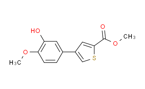 1261997-85-6 | 2-Thiophenecarboxylic acid, 4-(3-hydroxy-4-methoxyphenyl)-, methyl ester