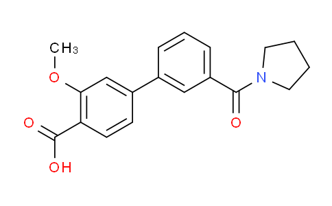 1262010-93-4 | 2-methoxy-4-[3-(pyrrolidine-1-carbonyl)phenyl]benzoic Acid