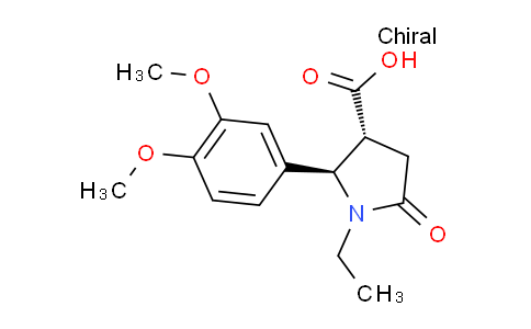 1071536-21-4 | (2R,3R)-2-(3,4-Dimethoxyphenyl)-1-ethyl-5-oxopyrrolidine-3-carboxylic Acid