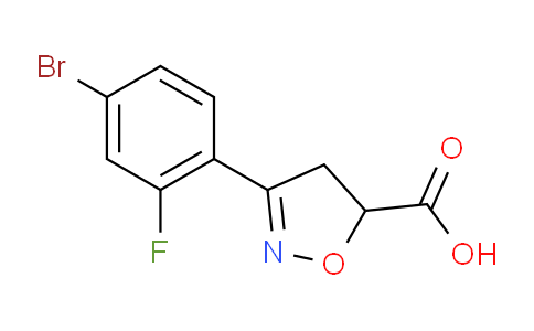 MC17Y737 | 1094502-97-2 | 3-(4-Bromo-2-fluorophenyl)-4,5-dihydro-1,2-oxazole-5-carboxylic acid