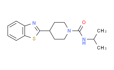 MC18C496 | 478257-02-2 | 4-(1,3-苯并噻唑-2-基)-N-(丙-2-基)哌啶-1-甲酰胺