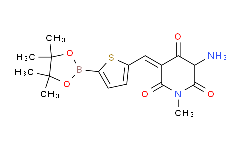 MC18R047 | 2096353-38-5 | 2,4,6-Piperidinetrione, 3-amino-1-methyl-5-[[5-(4,4,5,5-tetramethyl-1,3,2-dioxaborolan-2-yl)-2-thienyl]methylene]-
