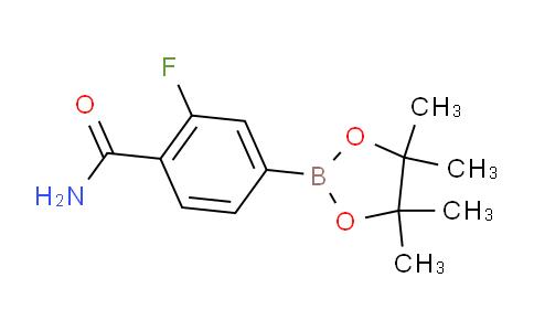 CAS No. 957346-57-5, 2-Fluoro-4-(4,4,5,5-tetramethyl-1,3,2-dioxaborolan-2-yl)benzamide