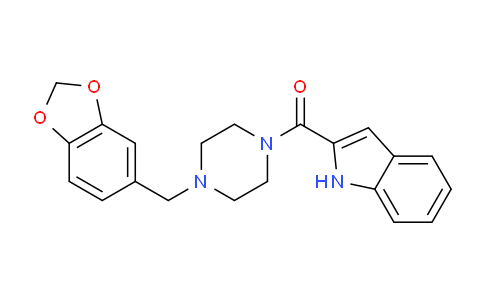 MC198W89 | 921136-82-5 | [4-(1,3-benzodioxol-5-ylmethyl)piperazin-1-yl](1H-indol-2-yl)methanone