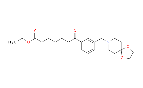 DY199R22 | 898762-66-8 | Ethyl 7-3-8-(1,4-dioxa-8-azaspiro-4.5decyl)methylphenyl-7-oxoheptanoate