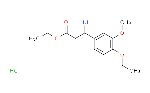 MC19U448 | 945419-74-9 | Ethyl 3-amino-3-(4-ethoxy-3-methoxyphenyl)propanoate hydrochloride