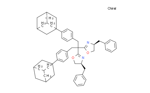 2757085-43-9 | (4S,4'S)-2,2'-(1,3-双(4-(金刚烷-1-基)苯基)丙烷-2,2-二基)双(4-苄基-4,5-二氢恶唑)