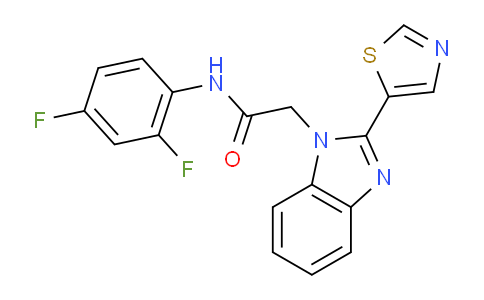 695223-53-1 | 1H-苯并咪唑-1-乙酰胺，N-(2,4-二氟苯基)-2-(5-噻唑基)-