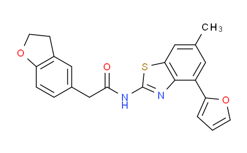 2288709-60-2 | 2-(2,3-二氢苯并呋喃-5-基)-N-(4-(呋喃-2-基)-6-甲基苯并[d]噻唑-2-基)乙酰胺