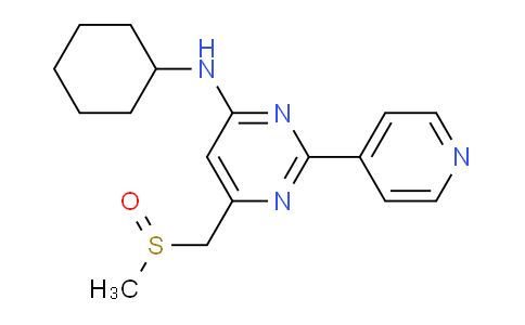339278-97-6 | N-cyclohexyl-6-((methylsulfinyl)methyl)-2-(pyridin-4-yl)pyrimidin-4-amine