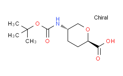 2411503-41-6 | rel-(2R,5S)-5-((tert-Butoxycarbonyl)amino)tetrahydro-2H-pyran-2-carboxylic acid