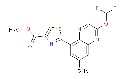 MC1F4318 | 2172977-54-5 | methyl 2-[2-(difluoromethoxy)-7-methyl-quinoxalin-5-yl]thiazole-4-carboxylate