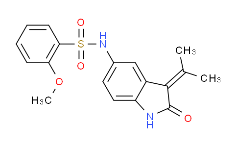 2490311-14-1 | 2-Methoxy-N-(2-oxo-3-(propan-2-ylidene)indolin-5-yl)benzenesulfonamide