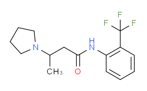 478258-89-8 | 3-(1-吡咯烷基)-N-[2-(三氟甲基)苯基]丁酰胺