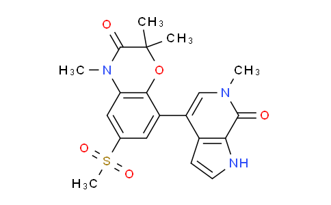 1820889-23-3 | 2,2,4-Trimethyl-8-(6-methyl-7-oxo-6,7-dihydro-1H-pyrrolo[2,3-c]pyridin-4-yl)-6-(methylsulfonyl)-2H-benzo[b][1,4]oxazin-3(4H)-one