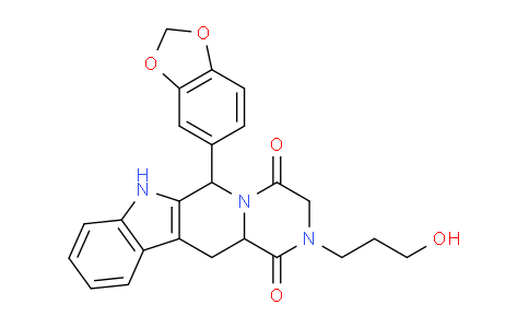 MC1H8837 | 2237219-65-5 | 吡嗪并[1',​2':1,​6]​吡啶并[3,​4-​b]​吲哚-​1,​4-​二酮，6-​(1,​3-​苯并二氧杂环戊烯-​5-​基)​-​2,​3,​6,​7,​12,​12a-​六氢-​2-​(3-​羟丙基)​-