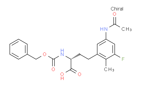 CAS No. 2924437-29-4, (R)-4-(5-acetamido-3-fluoro-2-methylphenyl)-2-(((benzyloxy)carbonyl)amino)butanoic acid