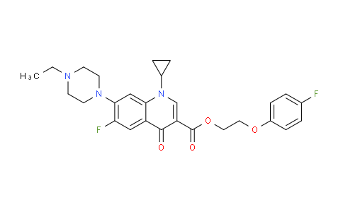 MC1N8836 | 1242005-98-6 | 3-Quinolinecarboxylic acid, 1-cyclopropyl-7-(4-ethyl-1-piperazinyl)-6-fluoro-1,4-dihydro-4-oxo-, 2-(4-fluorophenoxy)ethyl ester
