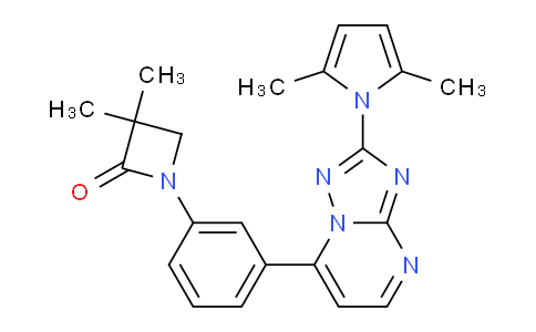 MC1P3379 | 866050-64-8 | 1-(3-[2-(2,5-DIMETHYL-1H-PYRROL-1-YL)[1,2,4]TRIAZOLO[1,5-A]PYRIMIDIN-7-YL]PHENYL)-3,3-DIMETHYL-2-AZETANONE
