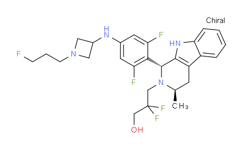 1953133-47-5 | 3-((1R,3R)-1-(2,6-Difluoro-4-((1-(3-fluoropropyl)azetidin-3-yl)amino)phenyl)-3-methyl-1,3,4,9-tetrahydro-2H-pyrido[3,4-b]indol-2-yl)-2,2-difluoropropan-1-ol