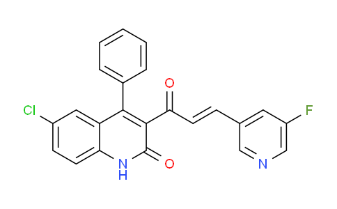 2205871-61-8 | (E)-6-氯-3-(3-(5-氟吡啶-3-基)丙烯酰基)-4-苯基喹啉-2(1H)-酮