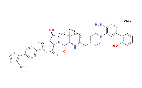 2380274-50-8 | (2S,4R)-1-((S)-2-(2-(4-(3-Amino-6-(2-hydroxyphenyl)pyridazin-4-yl)piperazin-1-yl)acetamido)-3,3-dimethylbutanoyl)-4-hydroxy-N-((S)-1-(4-(4-methylthiazol-5-yl)phenyl)ethyl)pyrrolidine-2-carboxamide