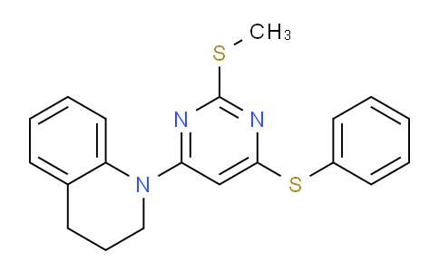 478258-57-0 | 1-[2-(Methylsulfanyl)-6-(phenylsulfanyl)-4-pyrimidinyl]-1,2,3,4-tetrahydroquinoline