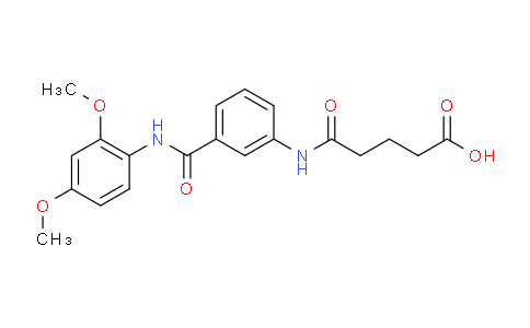 CAS No. 667408-87-9, 5-((3-((2,4-Dimethoxyphenyl)carbamoyl)phenyl)amino)-5-oxopentanoic acid
