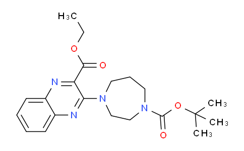 1858255-49-8 | tert-Butyl 4-[3-(ethoxycarbonyl)quinoxalin-2-yl]homopiperazine-1-carboxylate