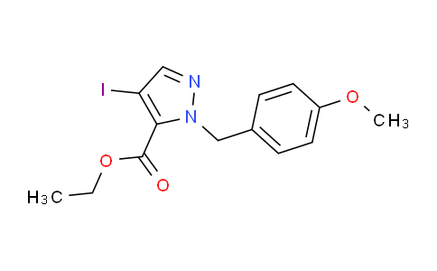 CAS No. 1355336-09-2, 1H-Pyrazole-5-carboxylic acid, 4-iodo-1-[(4-methoxyphenyl)methyl]-, ethyl ester