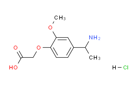 1170395-91-1 | 2-[4-(1-氨基乙基)-2-甲氧基苯氧基]乙酸盐酸盐