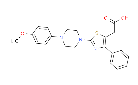 685107-22-6 | 5-Thiazoleacetic acid, 2-[4-(4-methoxyphenyl)-1-piperazinyl]-4-phenyl-