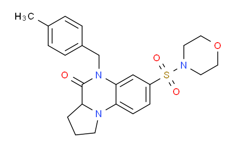 1042134-65-5 | 5-(4-methylbenzyl)-7-(morpholinosulfonyl)-1,2,3,3a-tetrahydropyrrolo[1,2-a]quinoxalin-4(5H)-one