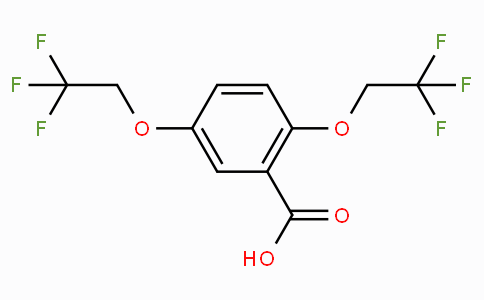 CAS No. 35480-52-5, 2,5-ビス(2,2,2-トリフルオロエトキシ)安息香酸