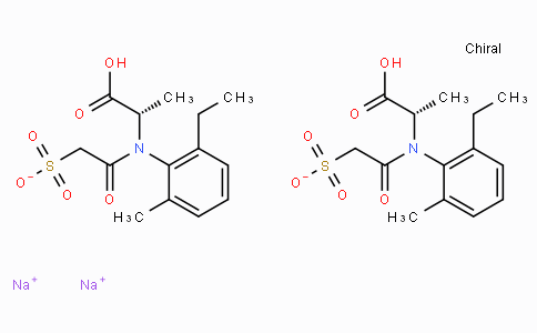 2-[(( S )-1-carboxyethyl)(2-ethyl-6-methylphenyl)amino]-2-oxo-ethanesulfonic acid disodium salt