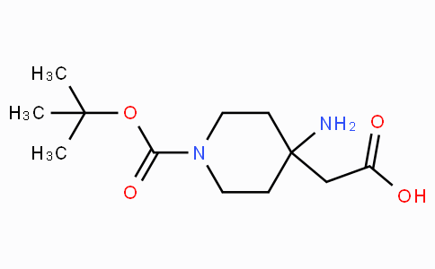 CAS No. 1159983-30-8, 2-(4-Amino-1-(tert-butoxycarbonyl)piperidin-4-yl)acetic acid