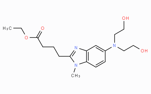 CAS No. 3543-74-6, 5-(Bis(2-hydroxyethyl)amino)-1-methyl-1H-benzimidazole-2-butanoic acid ethyl ester