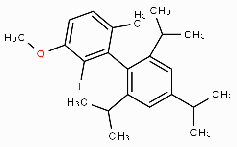 CAS No. 1351403-03-6, 2-Iodo-3-methoxy-6-methyl-2',4',6'-tri-i-propyl-1,1'-biphenyl