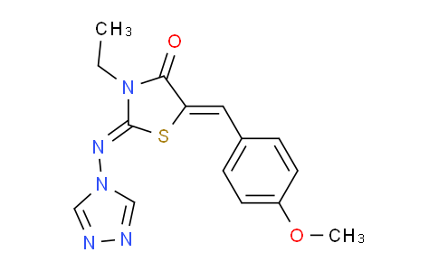 478258-91-2 | (5Z)-3-ethyl-5-[(4-methoxyphenyl)methylidene]-2-[(4H-1,2,4-triazol-4-yl)imino]-1,3-thiazolidin-4-one
