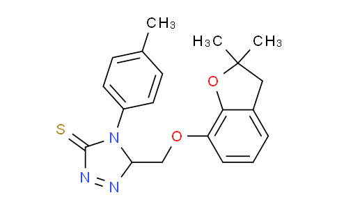 497060-85-2 | 3-((2,2-Dimethyl(3-oxaindan-4-yloxy))methyl)-4-(4-methylphenyl)-1,2,4-triazoline-5-thione